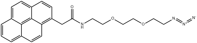 1-PYRENEACETIC ACID-PEG2-AZIDE 结构式