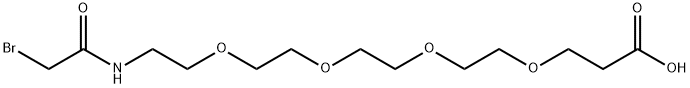N-溴乙酰基-四聚乙二醇-羧酸 结构式