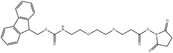 FMOC酰胺-二聚乙二醇-NHS酯 结构式