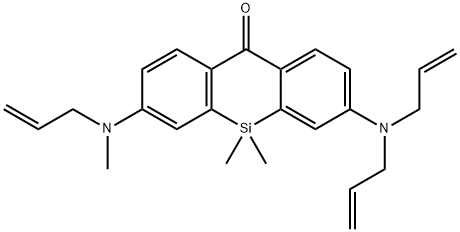 7-[allyl(methyl)amino]-3-(diallylamino)-5,5-dimethyl-benzo[b][1]benzosilin-10-one 结构式