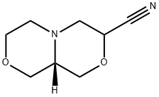 hexahydro-1H-[1,4]oxazino[3,4-c]morpholine-3-carbonitrile 结构式