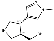[Trans-4-(1-methyl-1h-pyrazol-4-yl)pyrrolidin-3-yl]methanol 结构式
