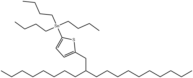 三丁基锡[5-(2-辛基十二烷基)-2-噻吩 结构式