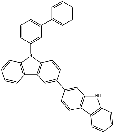 2,3'-Bi-9H-carbazole,9'-[1,1'-biphenyl]-3-yl- 结构式