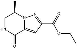 (R)-7-甲基-4-氧代-4,5,6,7-四氢吡唑并[1,5-A]吡嗪-2-羧酸乙酯 结构式