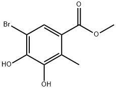 5-溴-3,4-二羟基-2-甲基苯甲酸甲酯 结构式
