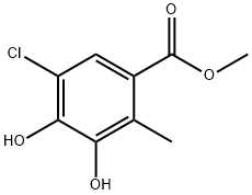 5-氯-3,4-二羟基-2-甲基-苯甲酸甲酯 结构式