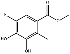 5-氟-3,4-二羟基-2-甲基苯甲酸甲酯 结构式