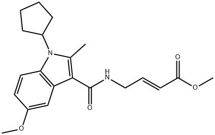 methyl 4-[(1-cyclopentyl-5-methoxy-2-methyl-1H-indol-3-yl)formamido]but-2-enoate 结构式
