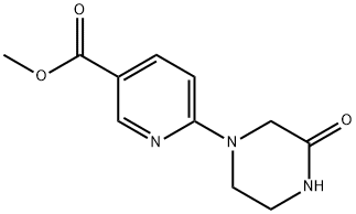 Methyl 6-(3-oxo-1-piperazinyl)-3-pyridinecarboxylate 结构式