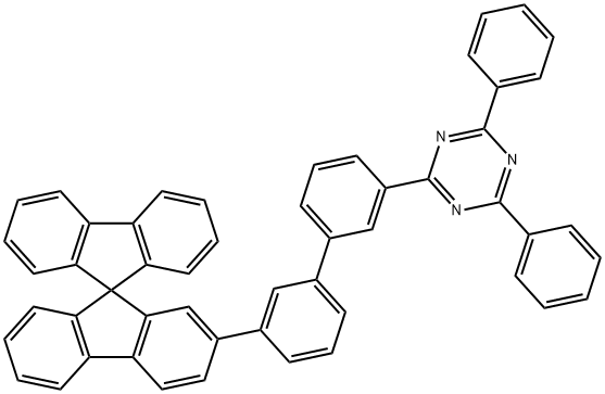 2-(3'-(9,9'-螺双[芴]-2-基)-[1,1'-联苯]-3-基)-4,6-二苯基-1,3,5-三嗪 结构式