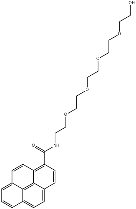 芘甲酰胺-五聚乙二醇 结构式