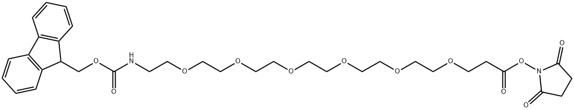 FMOC酰胺-六聚乙二醇-NHS酯 结构式