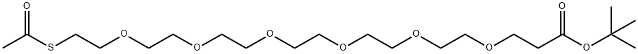S-acetyl-PEG6-t-butyl ester 结构式