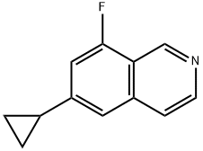 6-环丙基-8-氟异喹啉 结构式