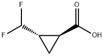 (1S,2S)-2-(二氟甲基)环丙烷羧酸 结构式