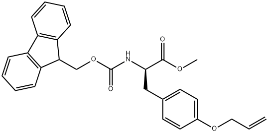 D-Tyrosine, N-[(9H-fluoren-9-ylmethoxy)carbonyl]-O-2-propen-1-yl-, methyl ester 结构式