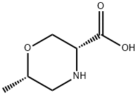 3-Morpholinecarboxylic acid, 6-methyl-, (3R,6S)- 结构式