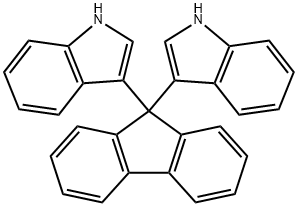 1H-Indole, 3,3'-(9H-fluoren-9-ylidene)bis- 结构式