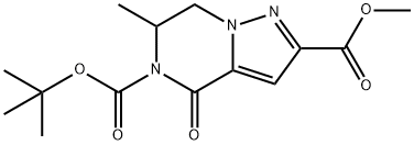 Methyl 5-BOC-6-methyl-4-oxo-6H,7H-pyrazolo[1,5-a]pyrazine-2-carboxylate 结构式