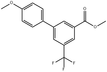 [1,1'-Biphenyl]-3-carboxylic acid, 4'-methoxy-5-(trifluoromethyl)-, methyl ester 结构式