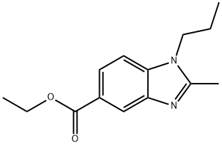 Ethyl 2-methyl-1-propyl-1,3-benzodiazole-5-carboxylate 结构式