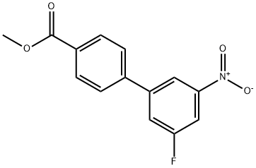 [1,1'-Biphenyl]-4-carboxylic acid, 3'-fluoro-5'-nitro-, methyl ester 结构式