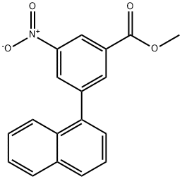 Benzoic acid, 3-(1-naphthalenyl)-5-nitro-, methyl ester 结构式