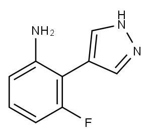 Benzenamine, 3-fluoro-2-(1H-pyrazol-4-yl)- 结构式