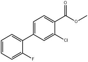 [1,1'-Biphenyl]-4-carboxylic acid, 3-chloro-2'-fluoro-, methyl ester 结构式