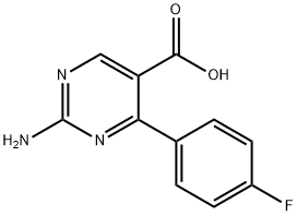 5-Pyrimidinecarboxylic acid, 2-amino-4-(4-fluorophenyl)- 结构式