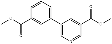 3-Pyridinecarboxylic acid, 5-[3-(methoxycarbonyl)phenyl]-, methyl ester 结构式