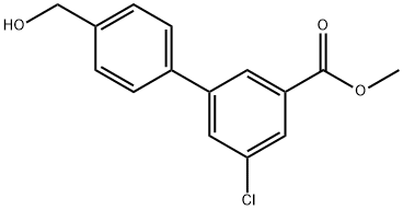 [1,1'-Biphenyl]-3-carboxylic acid, 5-chloro-4'-(hydroxymethyl)-, methyl ester 结构式