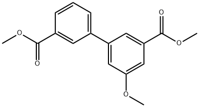 [1,1'-Biphenyl]-3,3'-dicarboxylic acid, 5-methoxy-, 3,3'-dimethyl ester 结构式