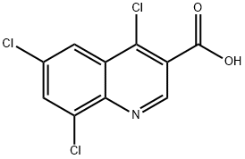 4,6,8-三氯喹啉-3-羧酸 结构式