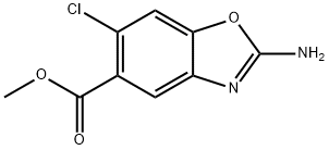 5-Benzoxazolecarboxylic acid, 2-amino-6-chloro-, methyl ester 结构式