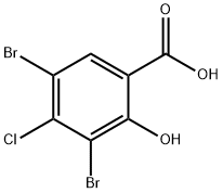 Benzoic acid, 3,5-dibromo-4-chloro-2-hydroxy- 结构式