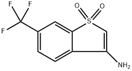 Benzo[b]thiophen-3-amine, 6-(trifluoromethyl)-, 1,1-dioxide 结构式