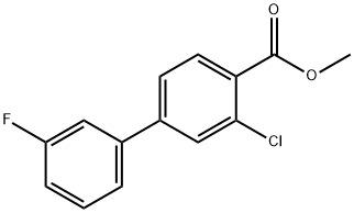 [1,1'-Biphenyl]-4-carboxylic acid, 3-chloro-3'-fluoro-, methyl ester 结构式