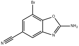 2-氨基-7-溴苯并[D]恶唑-5-甲腈 结构式