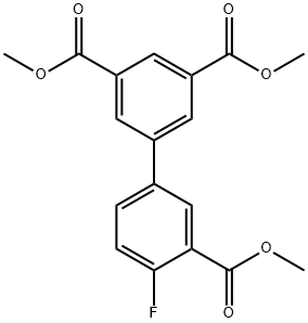 [1,1'-Biphenyl]-3,3',5-tricarboxylic acid, 4'-fluoro-, 3,3',5-trimethyl ester 结构式