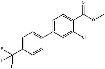 [1,1'-Biphenyl]-4-carboxylic acid, 3-chloro-4'-(trifluoromethyl)-, methyl ester 结构式