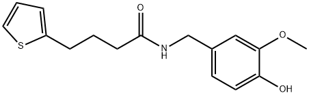 2-Thiophenebutanamide, N-[(4-hydroxy-3-methoxyphenyl)methyl]- 结构式