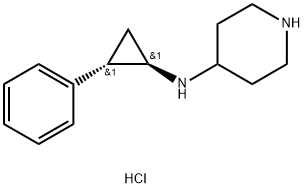 N-((1R,2S)-2-苯基环丙基)哌啶-4-胺二盐酸盐 结构式