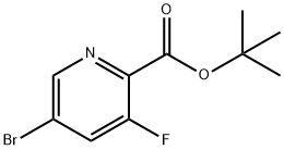 5-溴-3-氟-2-吡啶甲酸1,1-二甲基乙酯 结构式