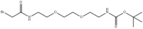 N-溴乙酰基-三聚乙二醇-叔丁氧羰基 结构式