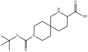 9-(叔-丁氧羰基)-2,9-二氮杂螺[5.5]十一烷-3-羧酸 结构式