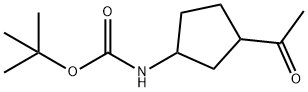 CARBAMIC ACID, N-(3-ACETYLCYCLOPENTYL)-, 1,1-DIMETHYLETHYL ESTER 结构式