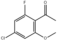 1-(4-氯-2-氟-6-甲氧基苯基)乙酮 结构式