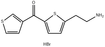 (5-(2-氨基乙基)噻吩-2-基)(噻吩-3-基)甲酮氢溴酸盐 结构式